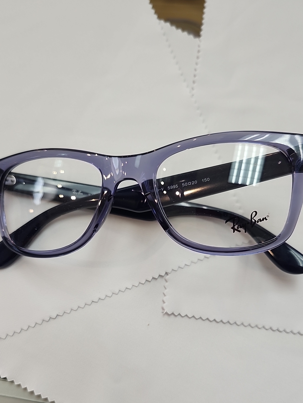 Ray-Ban Purple Transparent Optical Glasses